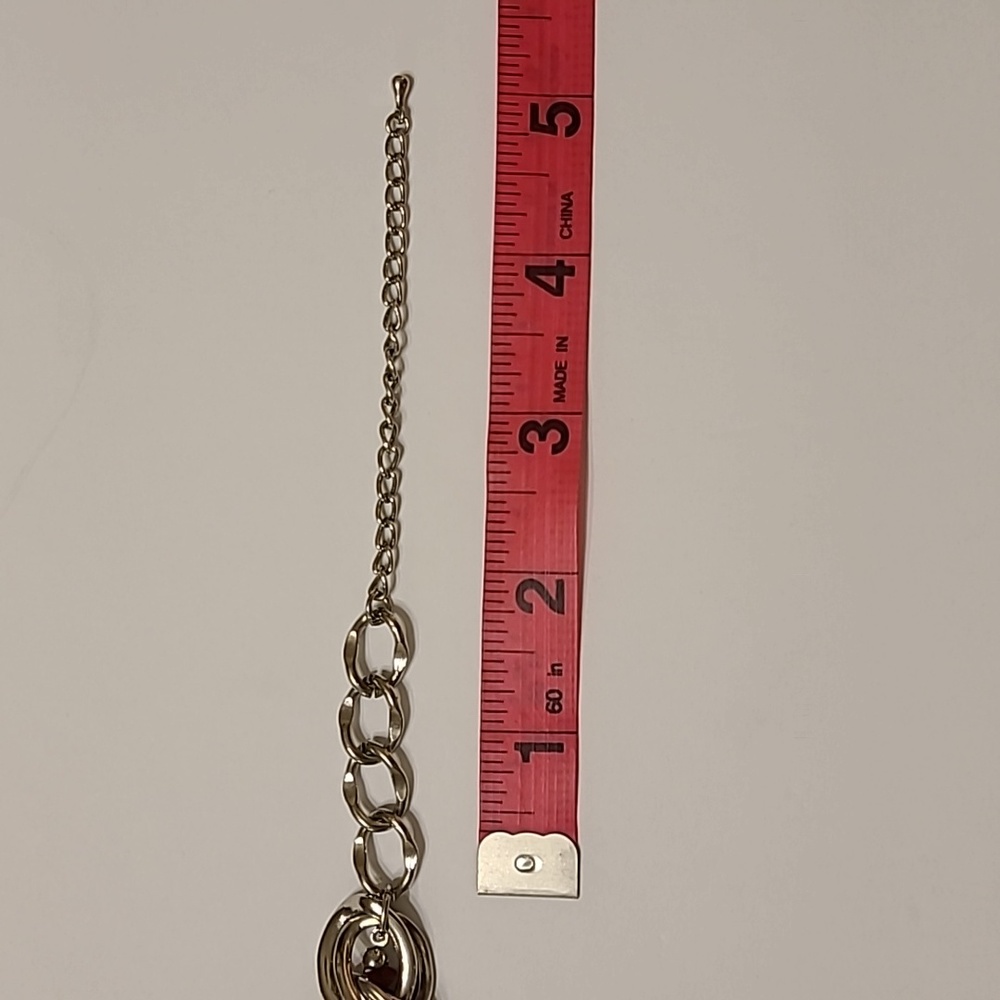 Multi-Colored Stone Weave Silver-Tone Double Link… - image 8